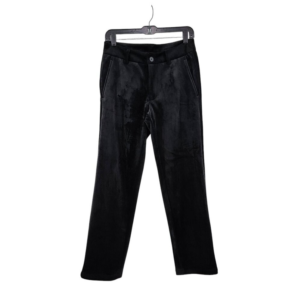 Teddy Fresh Women's Black Velvet Pants Sz 28